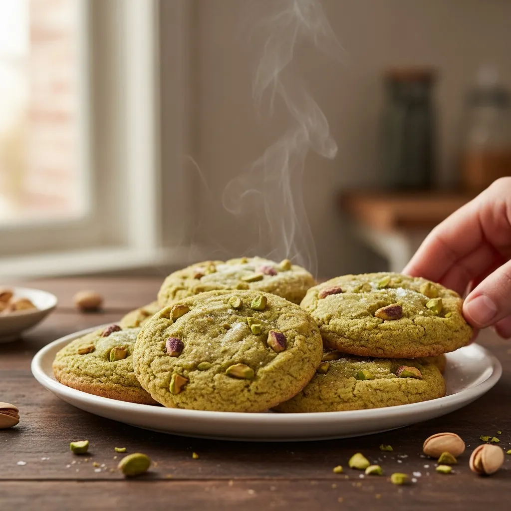 Mouthwatering Homemade Pistachio Cookies at Z Infinity Cafe in Calgary SE, AB