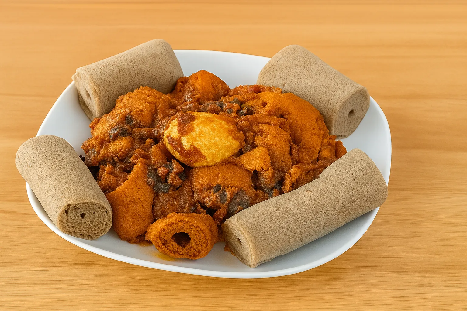 Delicious Kita Firfir at Z Infinity Cafe in Calgary SE, AB - Ethiopian beef specialty